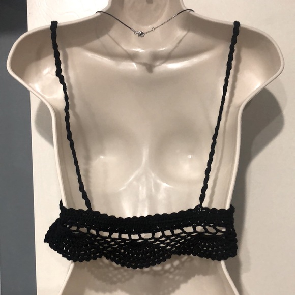Brandy Melville Tammie Crochet Bralette Honeypunch - Picture 9 of 10